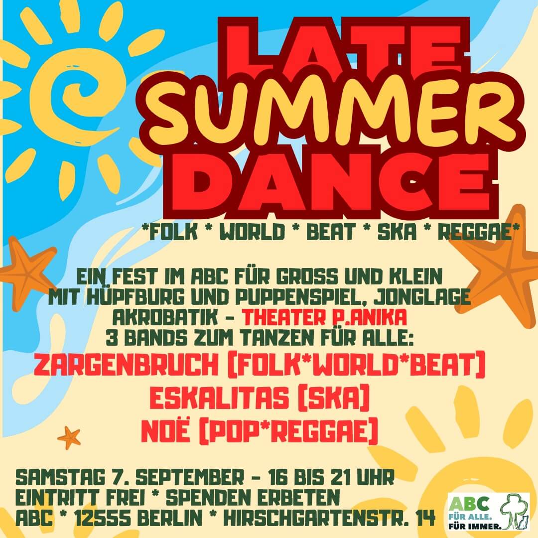 Flyer Lat summer dance im ABC Köpenick