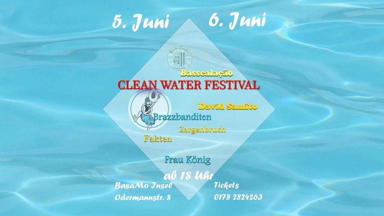 Flyer clean water festival 6. Juni 26 leipzig